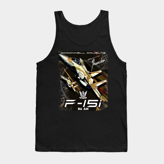 F15 IAF Israeli Air Force Fighter Jet Tank Top by aeroloversclothing